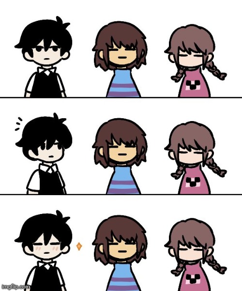 dumbass just noticed that both frisk's and madotsuki's eyes were like that | made w/ Imgflip meme maker