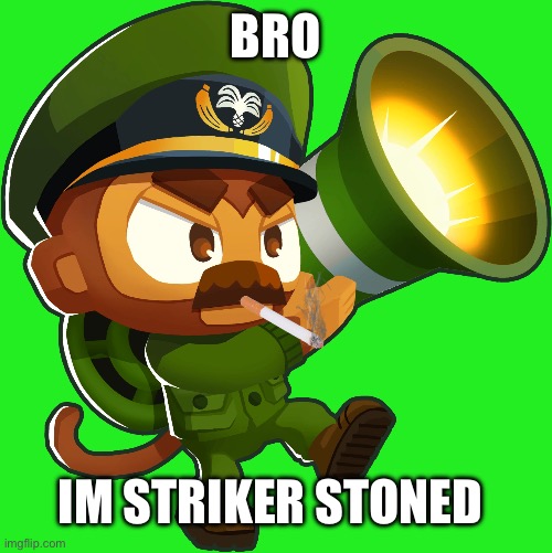 BRO; IM STRIKER STONED | made w/ Imgflip meme maker