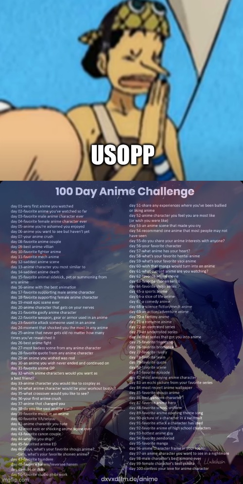 Day 82 | USOPP | image tagged in praying usopp,100 day anime challenge | made w/ Imgflip meme maker