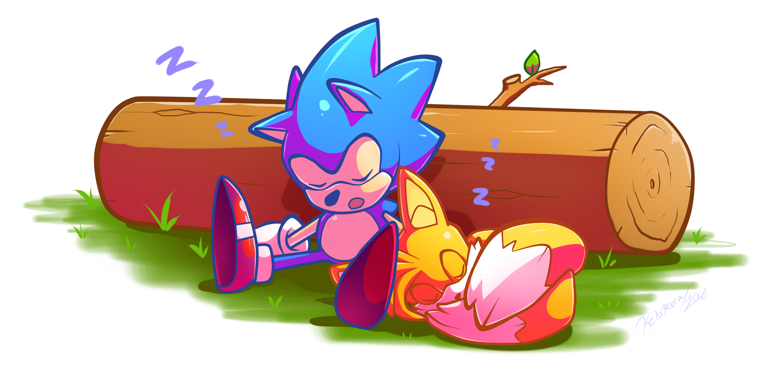 Classic Sonic & Classic Tails Sleeping Blank Template - Imgflip