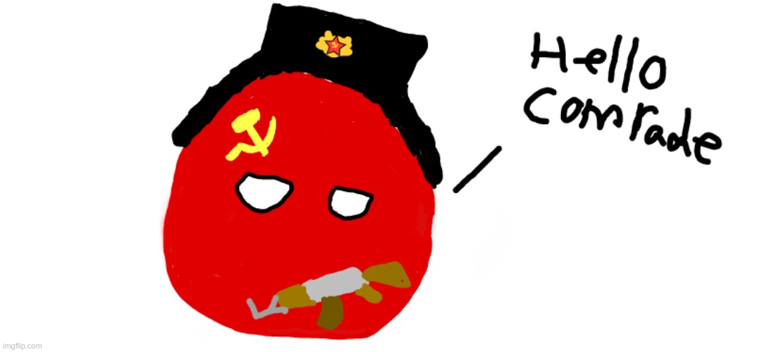 CommunistBall (made it myself) :) | image tagged in communism | made w/ Imgflip meme maker