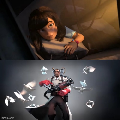 High Quality Mercy meme but with MEDIC! alt version Blank Meme Template