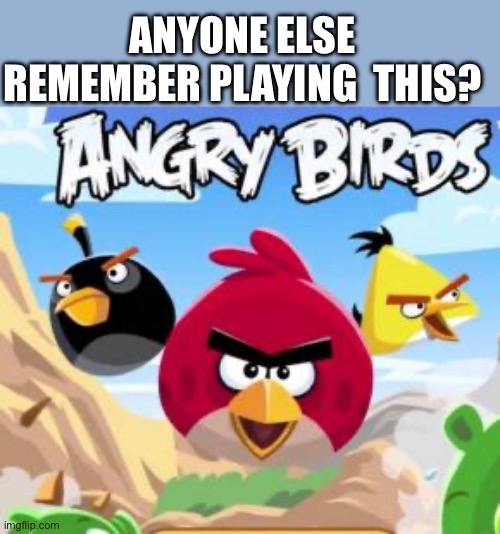 This was an absolute legend | ANYONE ELSE REMEMBER PLAYING  THIS? | image tagged in angry birds | made w/ Imgflip meme maker