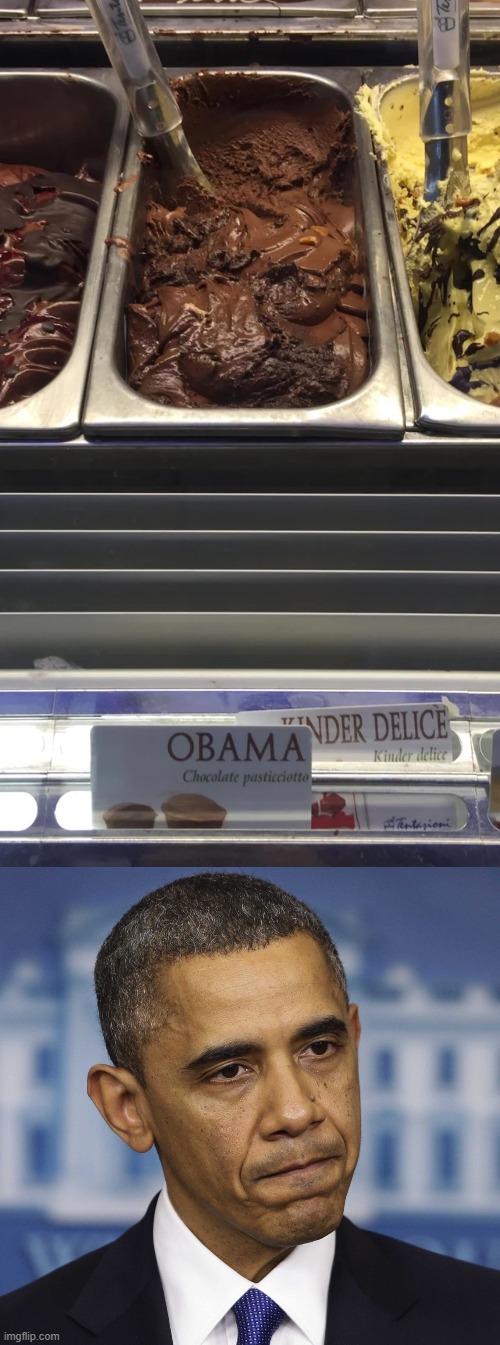 Obama-flavored ice cream in Italy | image tagged in obama,ice cream,off brand,flavor,memes,funny | made w/ Imgflip meme maker