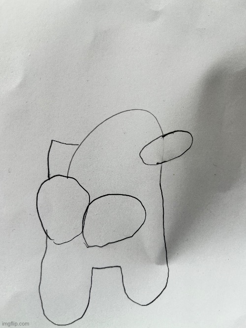 Among us my brother drew | made w/ Imgflip meme maker