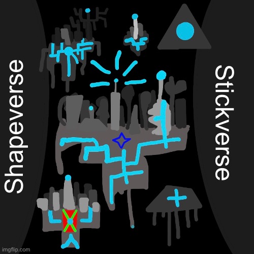 Tada, the city in between the stickverse and shapeverse, idk what to name it | Stickverse; Shapeverse | made w/ Imgflip meme maker