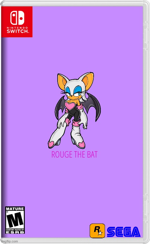 if rouge the bat got her own game | ROUGE THE BAT | image tagged in nintendo switch,rouge the bat,sonic,spin off,sega | made w/ Imgflip meme maker