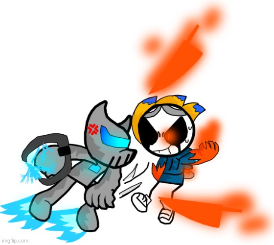 Since bak really likes delta and iron knight tussle, here ya go pal :D | image tagged in le epik fight | made w/ Imgflip meme maker