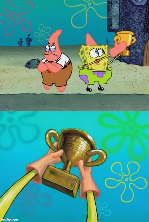 Award Winner Meme Template | image tagged in award,patrick,spongebob,meme,template | made w/ Imgflip meme maker