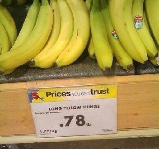 "Long yellow things" | image tagged in you had one job | made w/ Imgflip meme maker