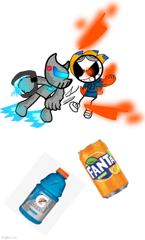 NAWWW | image tagged in fanta,vs,gatorade | made w/ Imgflip meme maker