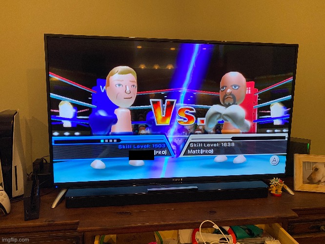 Just playing wii sports and then… | image tagged in matt,wii sports,rip | made w/ Imgflip meme maker