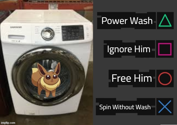 Eevee got trapped, wyd? | image tagged in eevee,detroit become human,telltale games,playstation button choices | made w/ Imgflip meme maker