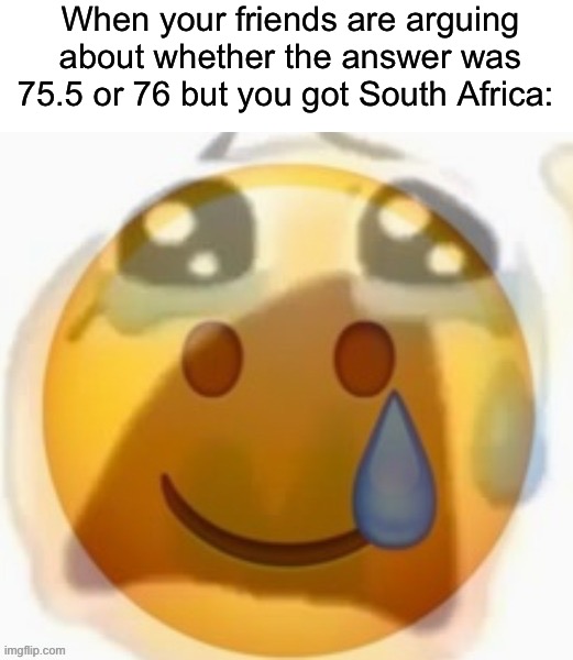 Hmm yes, the floor here is made out of floor | When your friends are arguing about whether the answer was 75.5 or 76 but you got South Africa: | image tagged in pain,memes,funny,true story,relatable memes,school | made w/ Imgflip meme maker