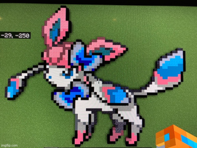 Sylceon sprite pixel art as requested by aSylcCookieGod. Next up: Colt pixel art | image tagged in cool,art,pokemon,minecraft,pixel art | made w/ Imgflip meme maker