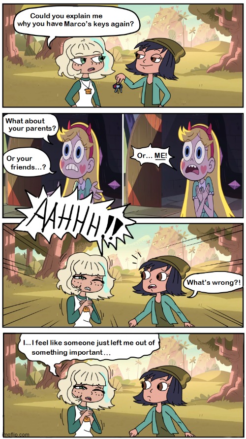 Star… I think that probably you are forgetting something… or someone? | image tagged in svtfoe,comics/cartoons,star vs the forces of evil,comics,comic,memes | made w/ Imgflip meme maker