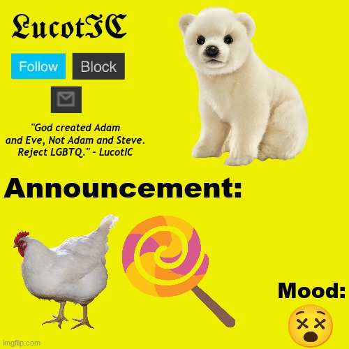 don't be a ____ ____ | 😵 | image tagged in lucotic polar bear announcement temp v2 | made w/ Imgflip meme maker
