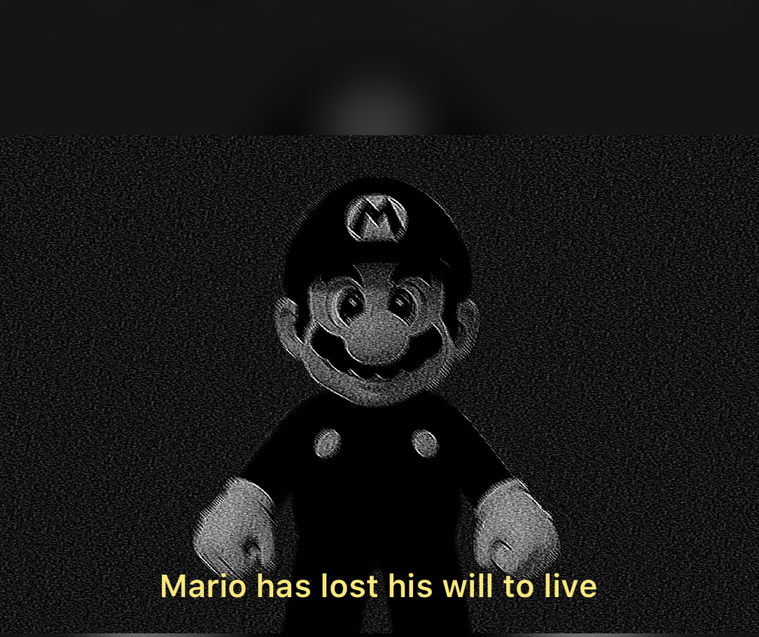Mario has lost his will to live Blank Meme Template