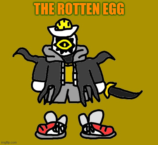 A possesed version of Eggy controlled by Niido, that has ravaged their own timeline and is now working with Edgyhead | THE ROTTEN EGG | made w/ Imgflip meme maker