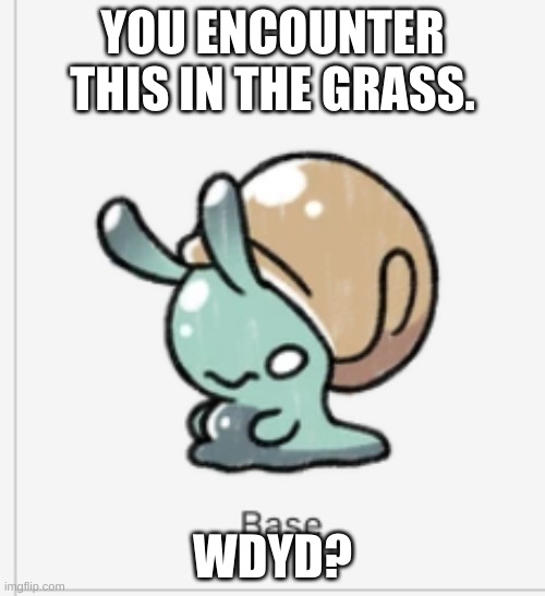 Slibble | YOU ENCOUNTER THIS IN THE GRASS. WDYD? | made w/ Imgflip meme maker