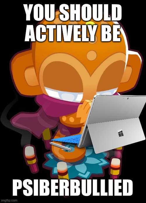YOU SHOULD ACTIVELY BE; PSIBERBULLIED | made w/ Imgflip meme maker