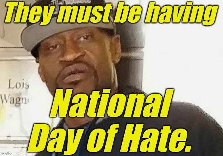 Fentanyl floyd | They must be having National Day of Hate. | image tagged in fentanyl floyd | made w/ Imgflip meme maker