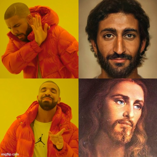 republican make believe, alt reality, fake news, safe space, big lie bubble... | image tagged in drake no/yes,ghetto jesus,white,story time jesus,well yes but actually no,jesus christ | made w/ Imgflip meme maker