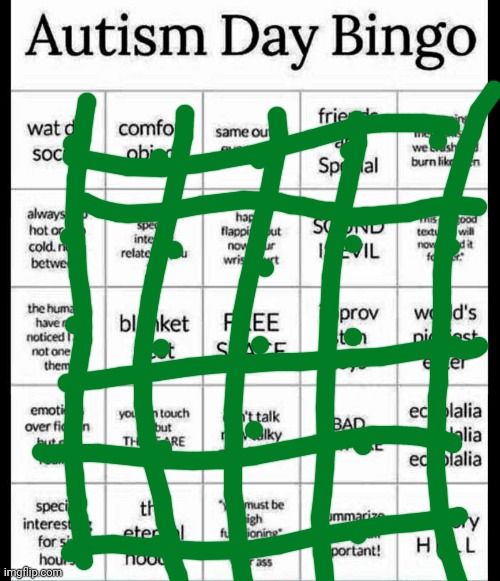 H e l p | image tagged in autism bingo | made w/ Imgflip meme maker