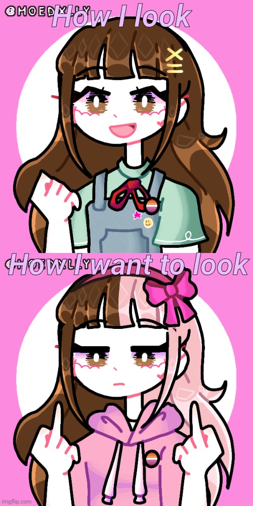 I'm reviving this chain but with a different picrew | How I look; How I want to look | made w/ Imgflip meme maker