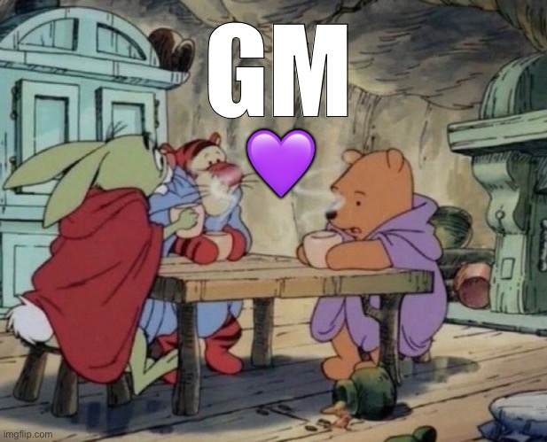 Gm ? | GM; 💜 | image tagged in memes | made w/ Imgflip meme maker