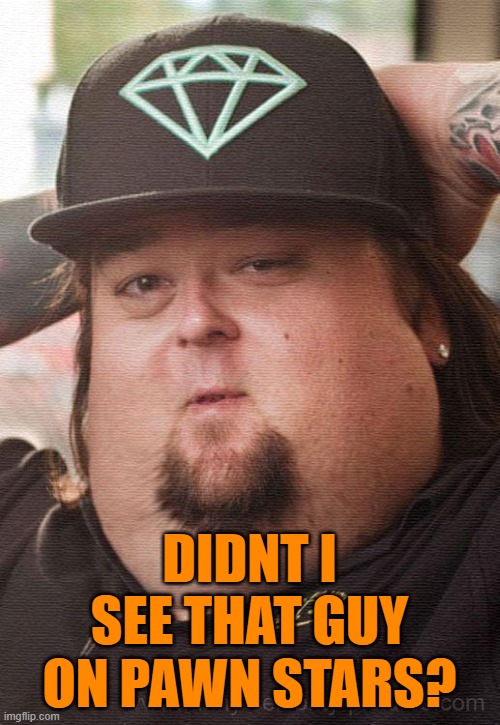 chumlee | DIDNT I SEE THAT GUY ON PAWN STARS? | image tagged in chumlee | made w/ Imgflip meme maker