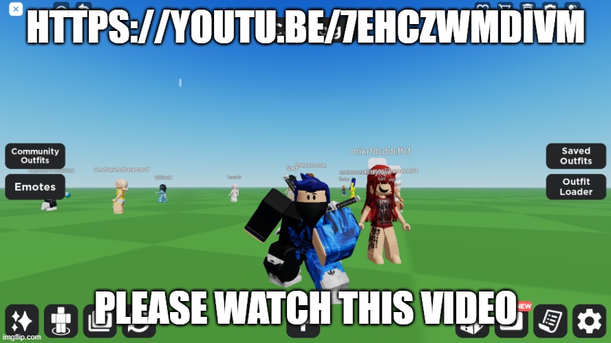 (bomb: no) | HTTPS://YOUTU.BE/7EHCZWMDIVM; PLEASE WATCH THIS VIDEO | image tagged in zero the robloxian | made w/ Imgflip meme maker