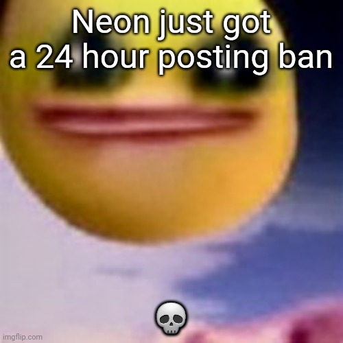 fortnite balls | Neon just got a 24 hour posting ban; 💀 | image tagged in fortnite balls | made w/ Imgflip meme maker