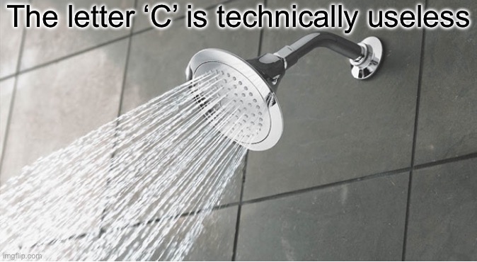 The letter ‘C’ is technically useless | made w/ Imgflip meme maker
