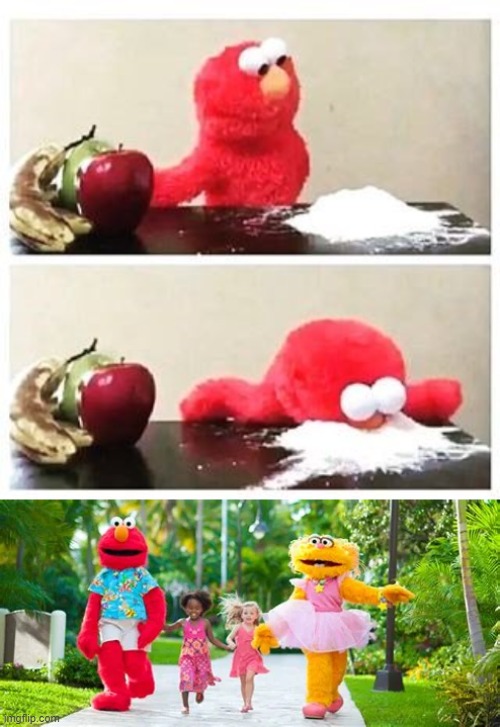 pedro elmo | image tagged in elmo cocaine | made w/ Imgflip meme maker