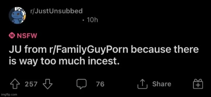 He thinks Brian x Stewie is “incest” | made w/ Imgflip meme maker