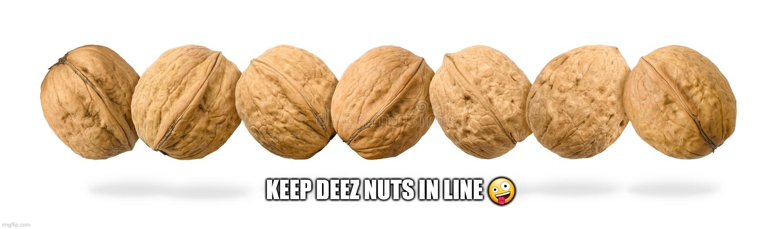 KEEP DEEZ NUTS IN LINE 🤪 | image tagged in deez nuts | made w/ Imgflip meme maker