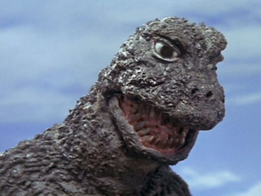 High Quality Godzilla inspects the shit he's just seen Blank Meme Template