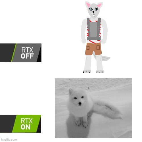 Arctic fox | image tagged in rtx,candystripe | made w/ Imgflip meme maker