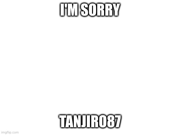 I'M SORRY; TANJIRO87 | made w/ Imgflip meme maker