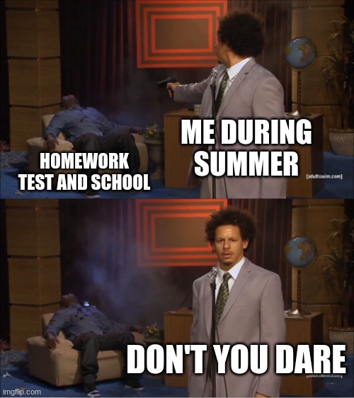 summer homework memes