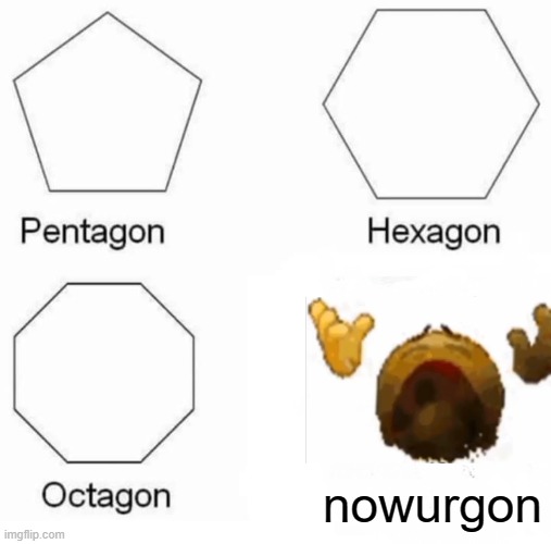nowurgon | nowurgon | image tagged in memes,pentagon hexagon octagon | made w/ Imgflip meme maker