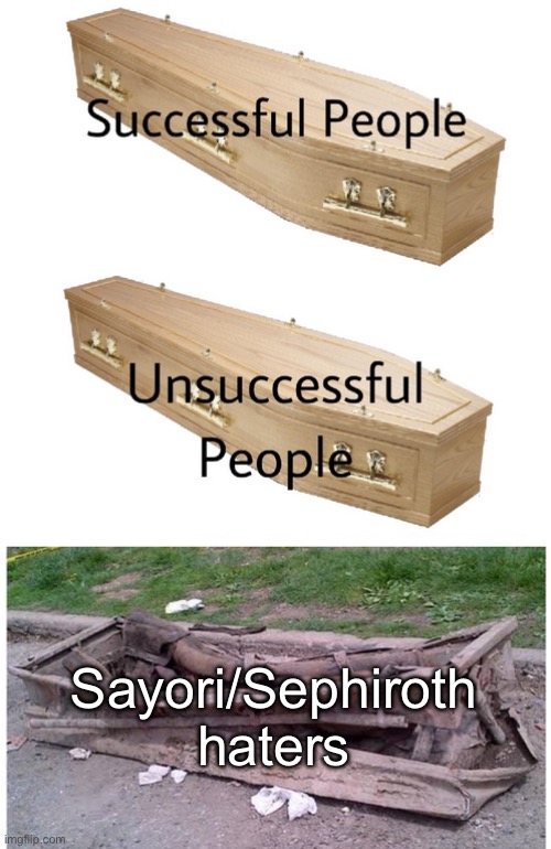 coffin meme | Sayori/Sephiroth haters | image tagged in coffin meme | made w/ Imgflip meme maker