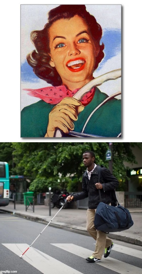 image tagged in vintage '50s woman driver | made w/ Imgflip meme maker
