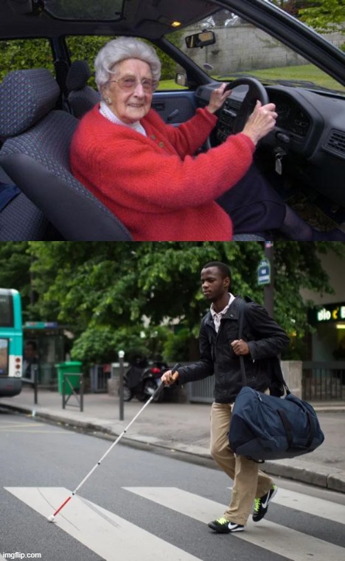 image tagged in old lady driver | made w/ Imgflip meme maker