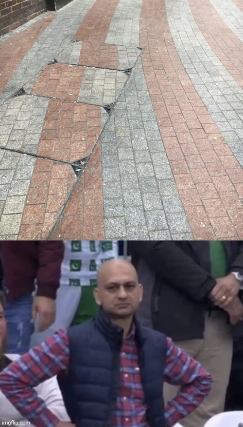 Ground | image tagged in frustrated man,ground,bricks,design fails,you had one job,memes | made w/ Imgflip meme maker