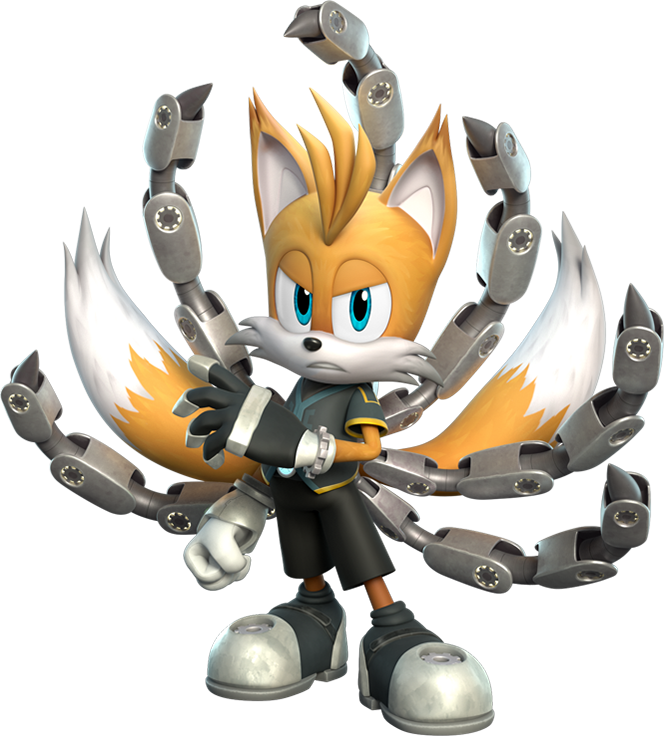 High Quality Tails Nine Render (Sonic Prime) Blank Meme Template