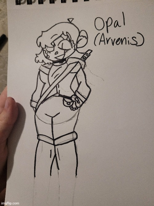I decided to make opal a human in this au | image tagged in idk | made w/ Imgflip meme maker