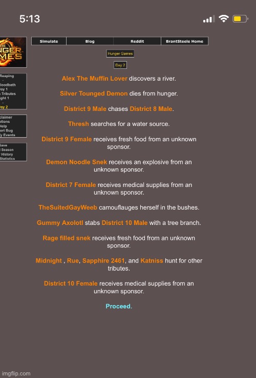 Day 4 | image tagged in hunger games | made w/ Imgflip meme maker