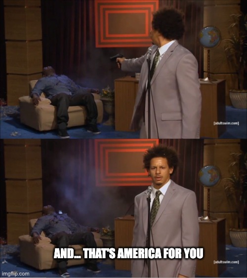 Who Killed Hannibal | AND... THAT'S AMERICA FOR YOU | image tagged in memes,who killed hannibal | made w/ Imgflip meme maker